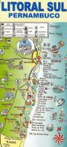 Mappa Spiagge Litorale Sud di Recife-Clicca x Ingrandirla