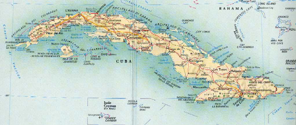 Mappa de Cuba-Clicca x Ingrandirla